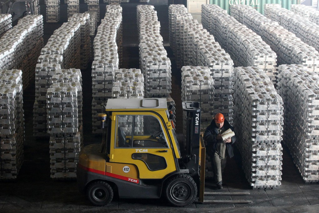 Investment in mainland aluminium smelters continued to rise last year, further increasing the production capacity despite low prices for the metal. Photo: Bloomberg
