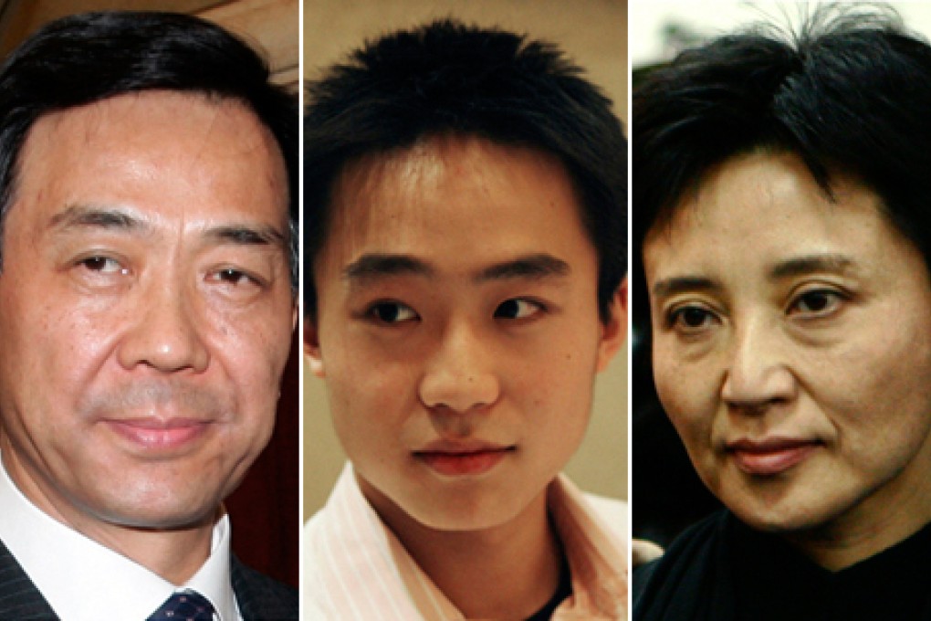Bo Xilai, Bo Guagua and Gu Kailai. Photo: Reuters