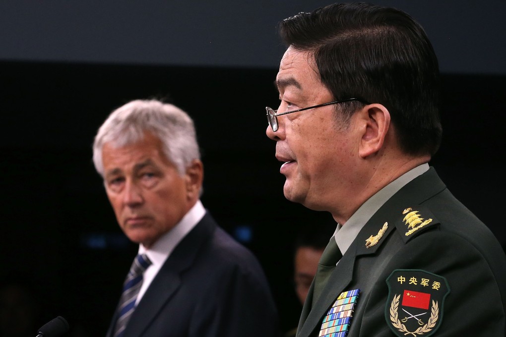 Defence Secretary Chuck Hagel and Chinese Minister of National Defence General Chang Wanquan. Photo: AFP