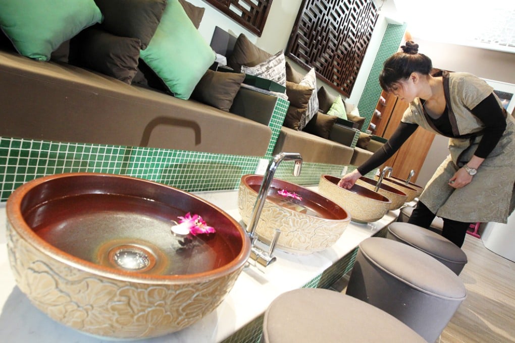 The Prince's Terrace outlet has relaxing foot baths and a calming interior. Photos: Nora Tam