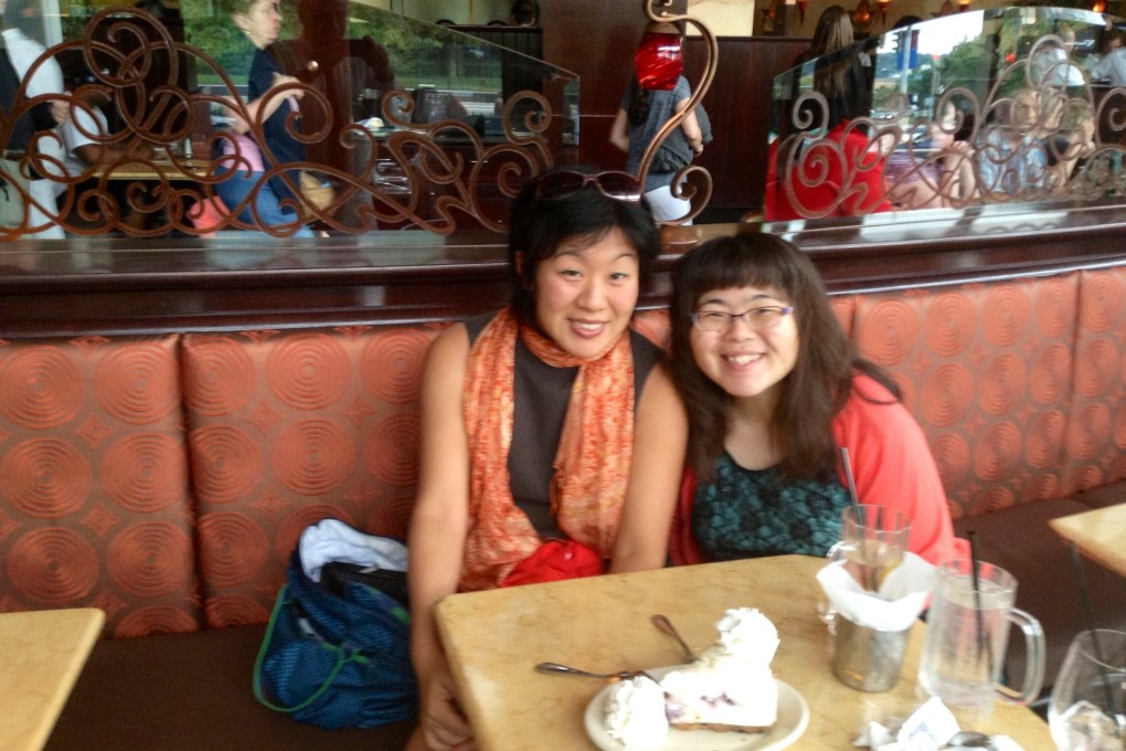 Reuniting with my sister over cheesecake. Photo: Amy Wu
