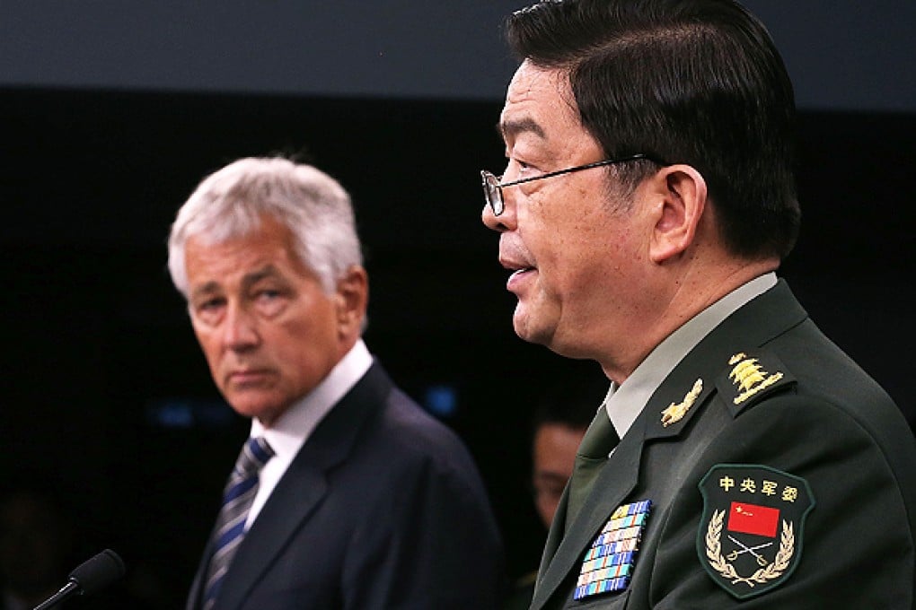 Chinese Defence Minister Chang Wanquan Chang speaks to the media at a news conference at the Pentagon. Photo: AFP