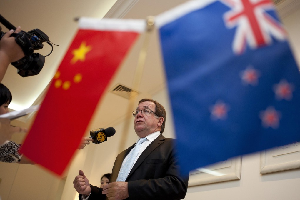 New Zealand Foreign Minister Murray McCully speaks to reporters in Beijing where he met Foreign Minister Wang Yi.Photo: AP
