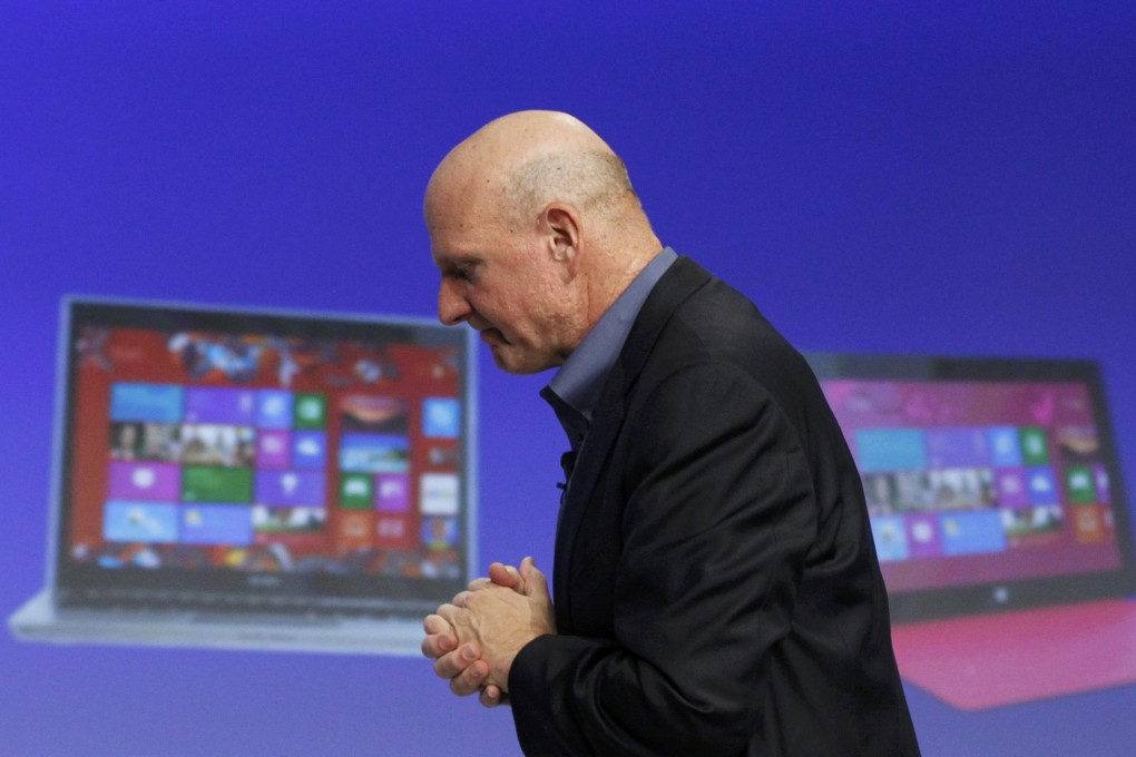 Steve Ballmer, who leaves the computing giant within the next 12 months, says Microsoft will "need a CEO who will be here longer term for this new direction". Photo: Reuters
