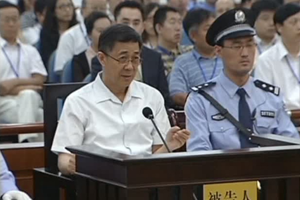 Bo Xilai speaks during his trial in Jinan, Shandong province, in this still image taken from China Central Television. Photo: Reuters