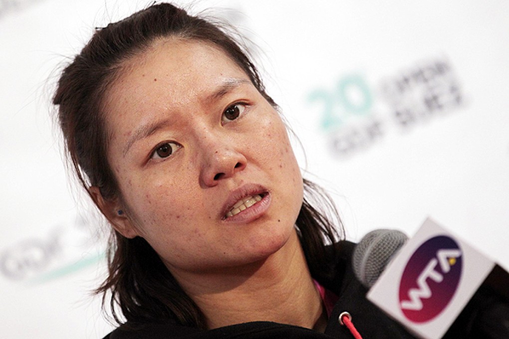 A fiery Li Na comes face to face with the media. Photo: AFP