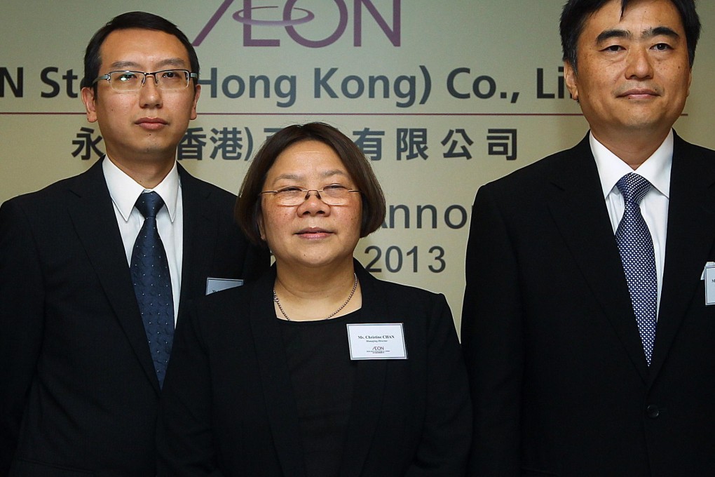 Aeon managing director Christine Chan (centre) says consumers' expectations have risen with economic development. Photo: Jonathan Wong