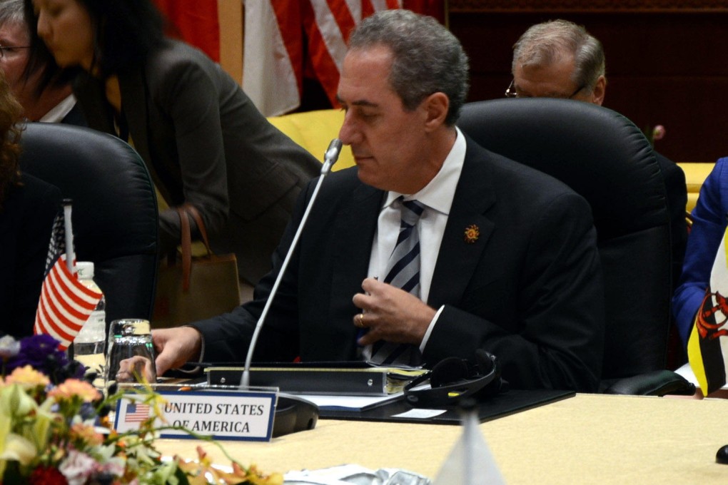 Michael Froman attends the TPP meeting in Brunei. Photo: Xinhua