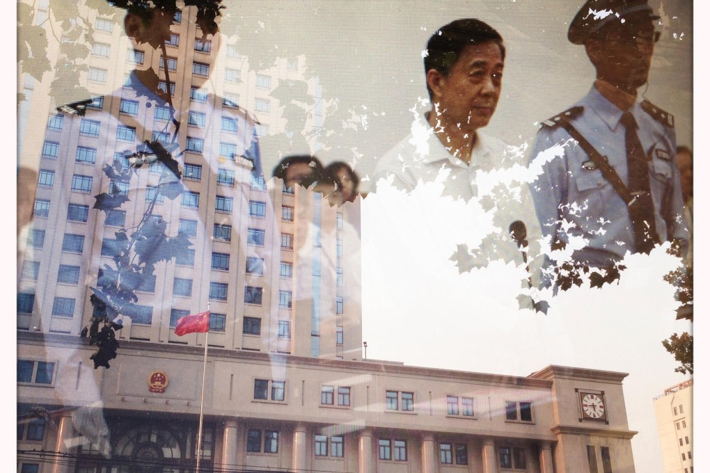A montage of Bo Xilai and the Jinan Intermediate People's Court this week, where he stood trial this week. Photo: Simon Song