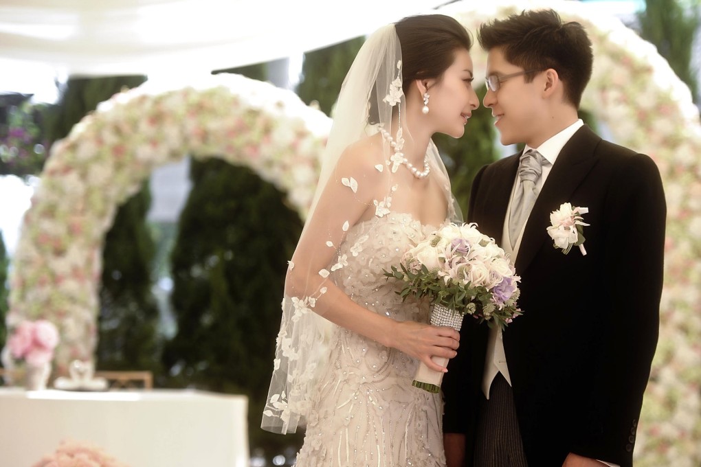 Kenneth Fok and Guo Jingjing on their wedding day last year. Photo: SCMP