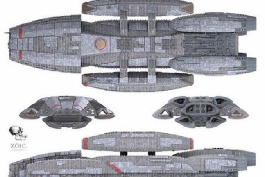 The website said these were images of a futuristic aircraft carrier. They are actually spaceship designs used in the US television programme Battlestar Galactica. Photo: Screenshot via China.org.cn