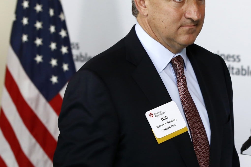 Amgen chief executive Robert Bradway is winning accolades for the company’s acquisition of Onyx Pharmaceuticals. Photo: Reuters