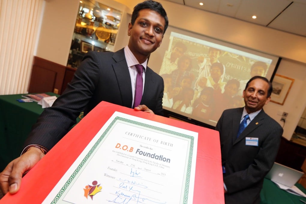 The DOB Foundation's Dr Jayakumar Jayaraman (left), and adviser Lakshman Samaranayake want births registered. Photo: Felix Wong