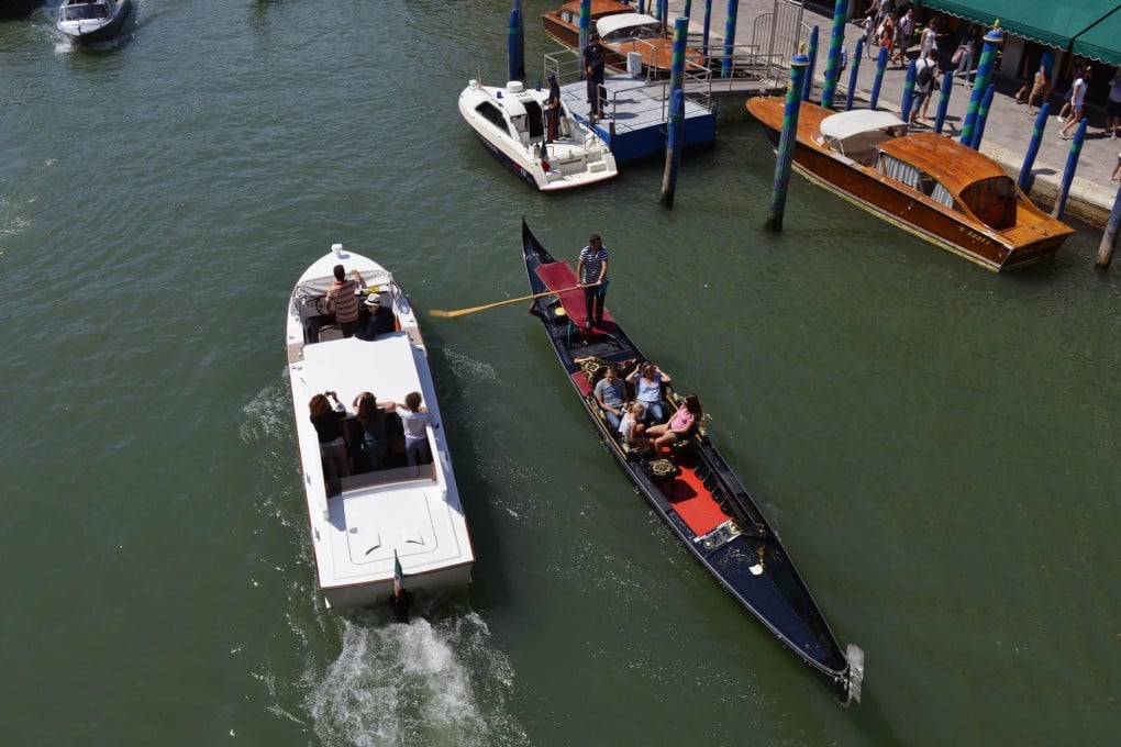 Police officers at the scene of a fatal crash in Venice. Photo: AFP
