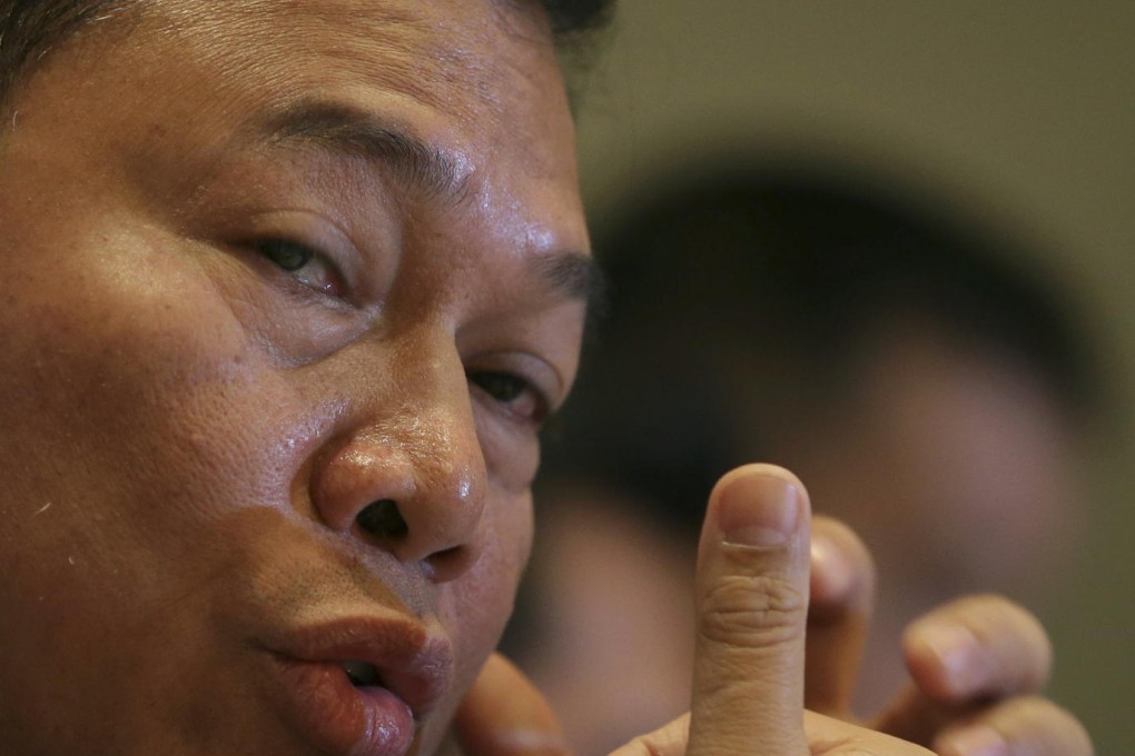 General Emmanuel Bautista speaking yesterday. Photo: AP