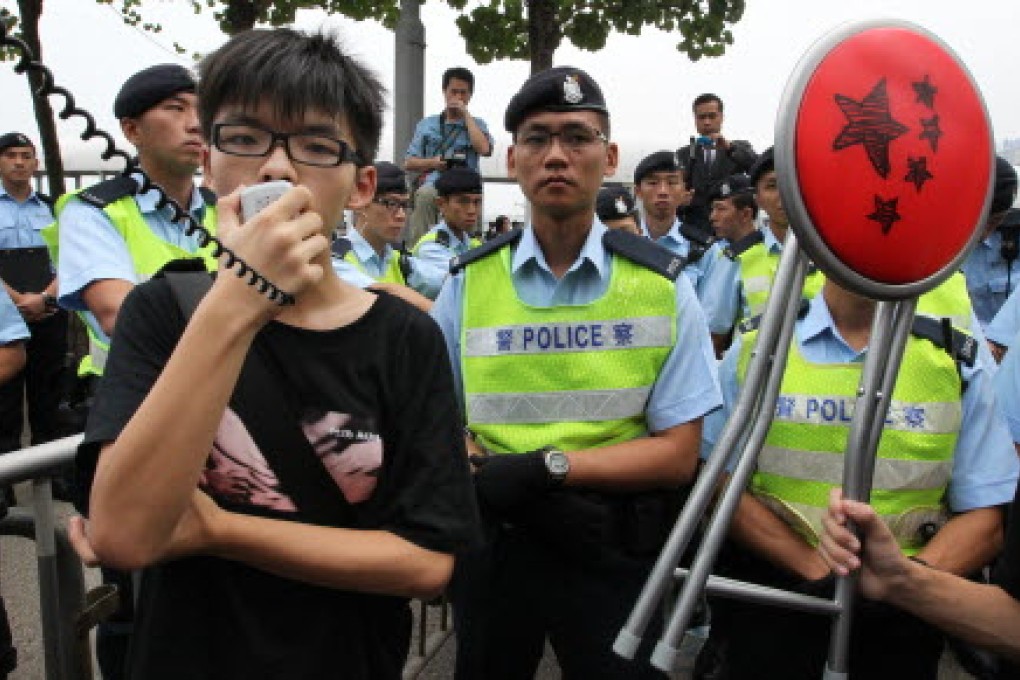 Joshua Wong Chi-fung (left), convenor of Scholarism. Photo: Nora Tam