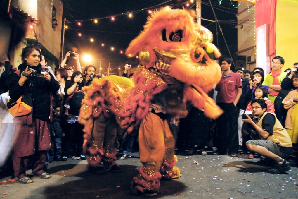 A Lunar New Year celebration in Tangra, Calcutta. Photo: Zuma Press