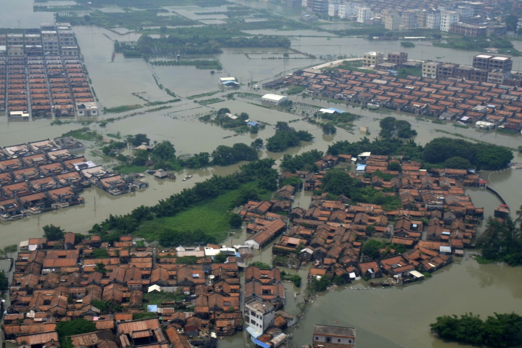 Shantou, in eastern Guangdong, received more than half a metre of rain in 24 hours last week, causing widespread evacuations. Photo: Xinhua