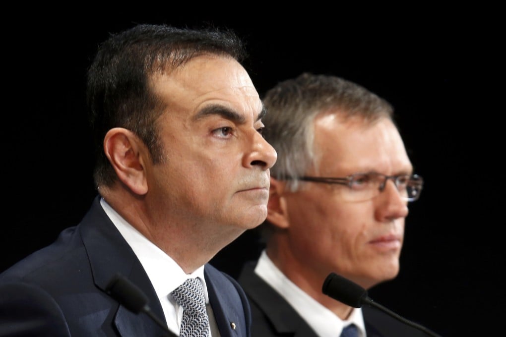 Parting company: Renault chief operating officer Carlos Tavares (right) is leaving the company. It marks the second departure of a key lieutenant of chief executive Carlos Ghosn (left) in as many years. Photo: Reuters