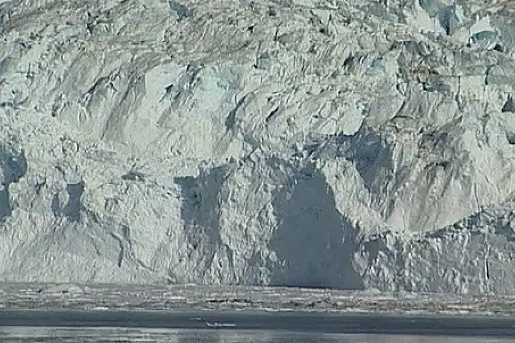 A gorge 800 metres deep has been found under ice in Greenland. Photo: SCMP Pictures