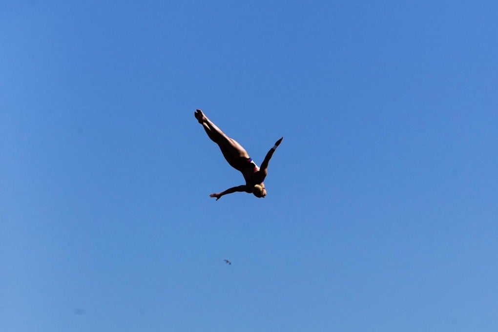 Carlton on her way to clinching gold at the world championships in Spain. Photo: AP