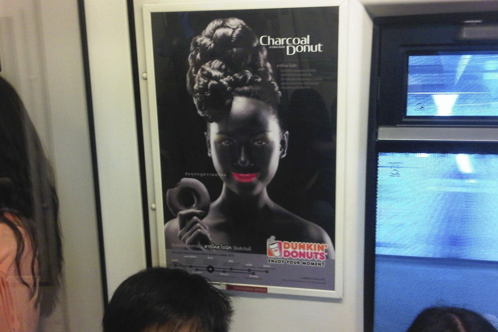 The advert appears on Bangkok's Skytrain. Photo: AP