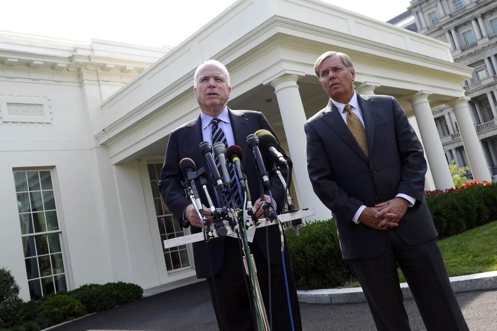 Senators John McCain (left) and Lindsey Graham. Photo: AFP