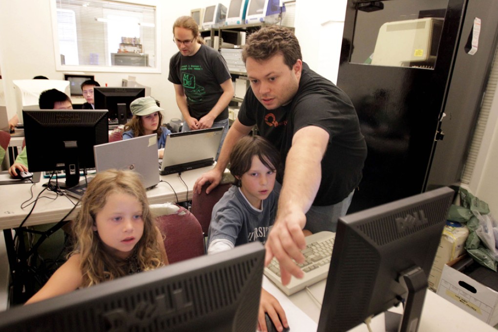 Students are creating their video games in Scratch, a coding platform designed by the MIT Media Lab to teach kids the basics of programming without needing to write code. Photo: MCT