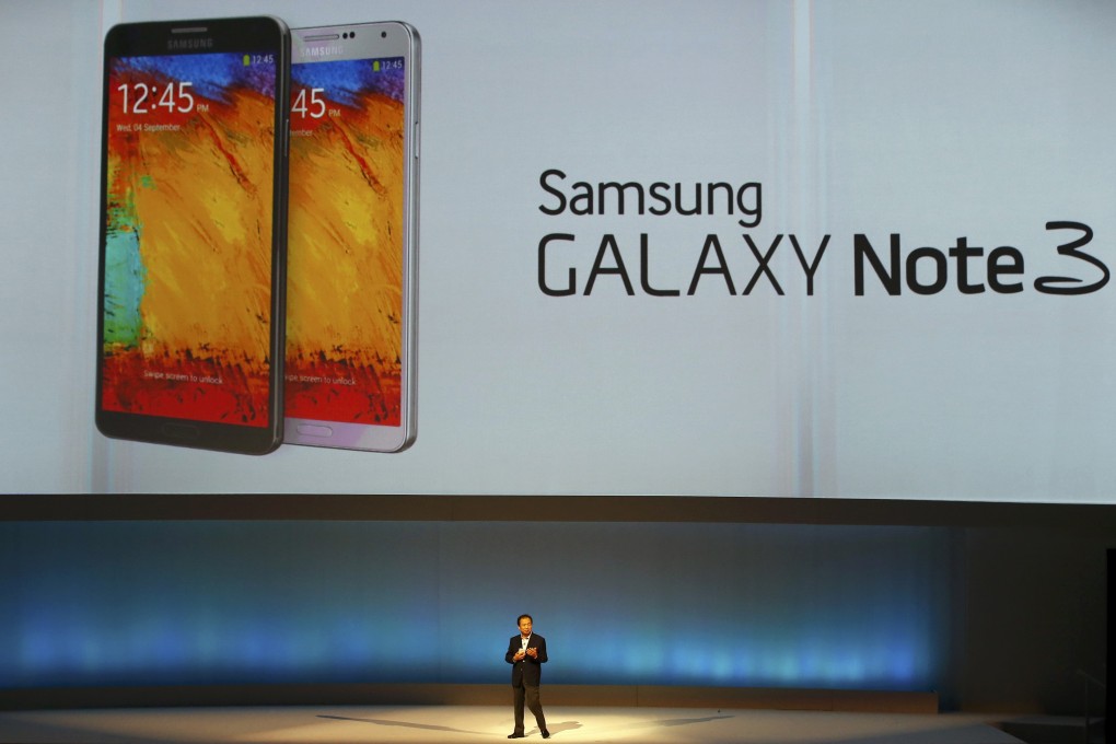 Samsung unveils the upgraded Galaxy Note 3 in Berlin on Wednesday. Photo: Reuters