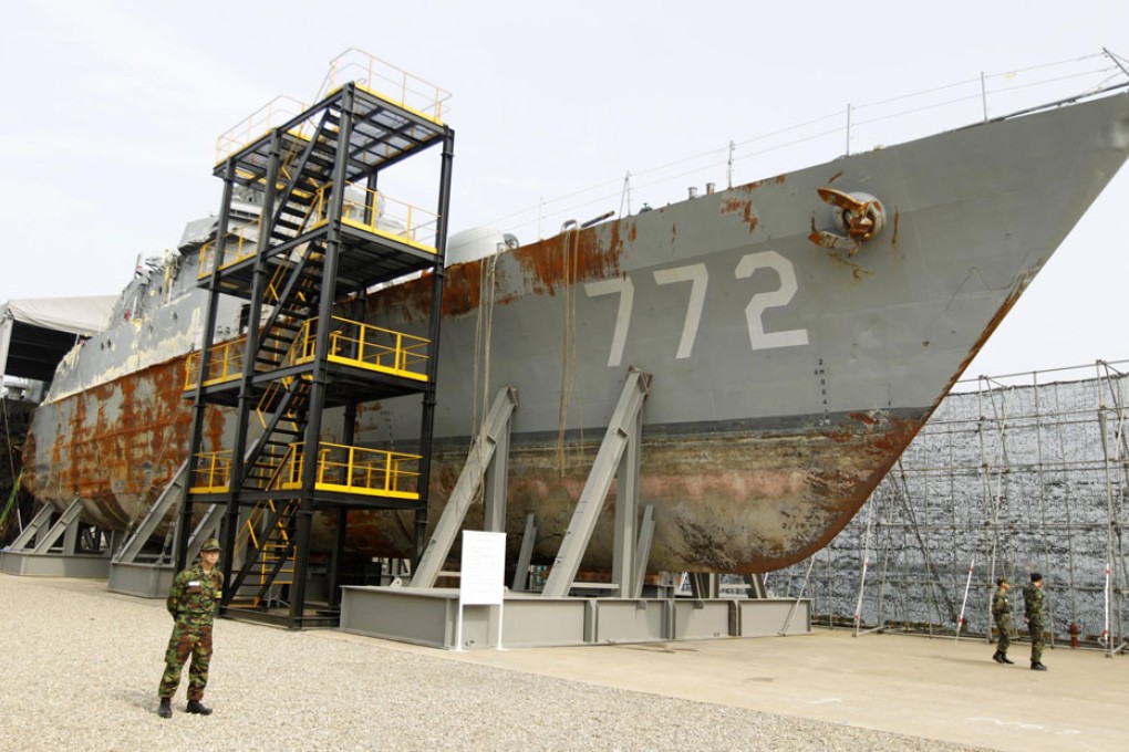 The wreckage of South Korean warship Cheonan. Photo: Reuters