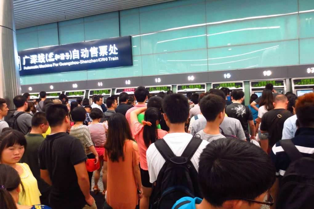 Cue queues: getting a ticket at Guangzhou East Railway Station. Photo: Cecilie Gamst Berg
