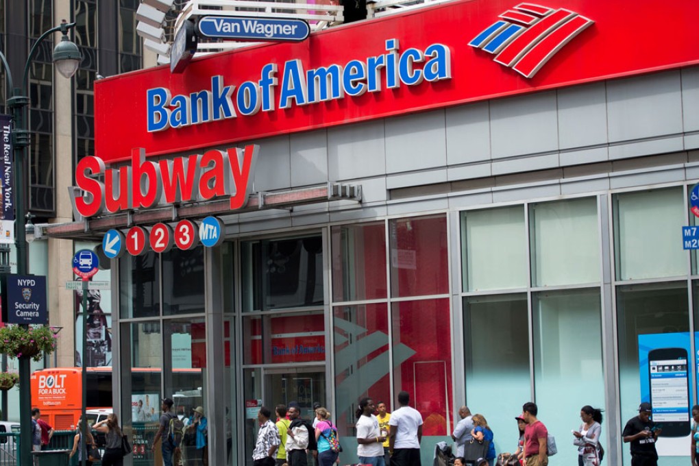 Bank of America last week launched the sale of its remaining 2 billion H shares in China Construction Bank. Photo: Bloomberg