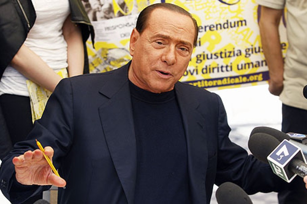 Former Italy prime minister and People of Liberty party leader Silvio Berlusconi. Photo: Reuters