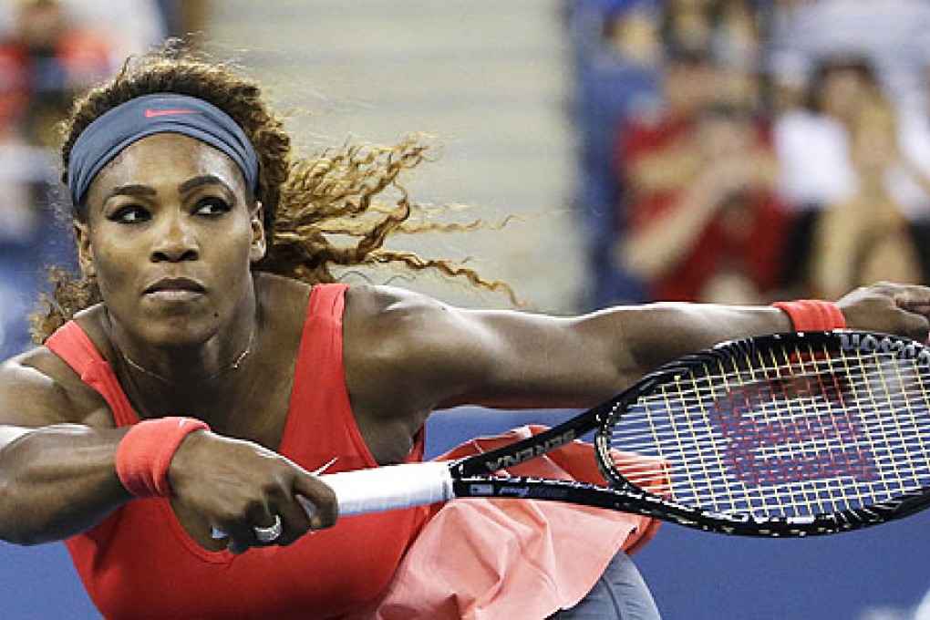 Serena Williams returns a shot to Victoria Azarenka during the 2013 US Open women's singles final. Photo: AP