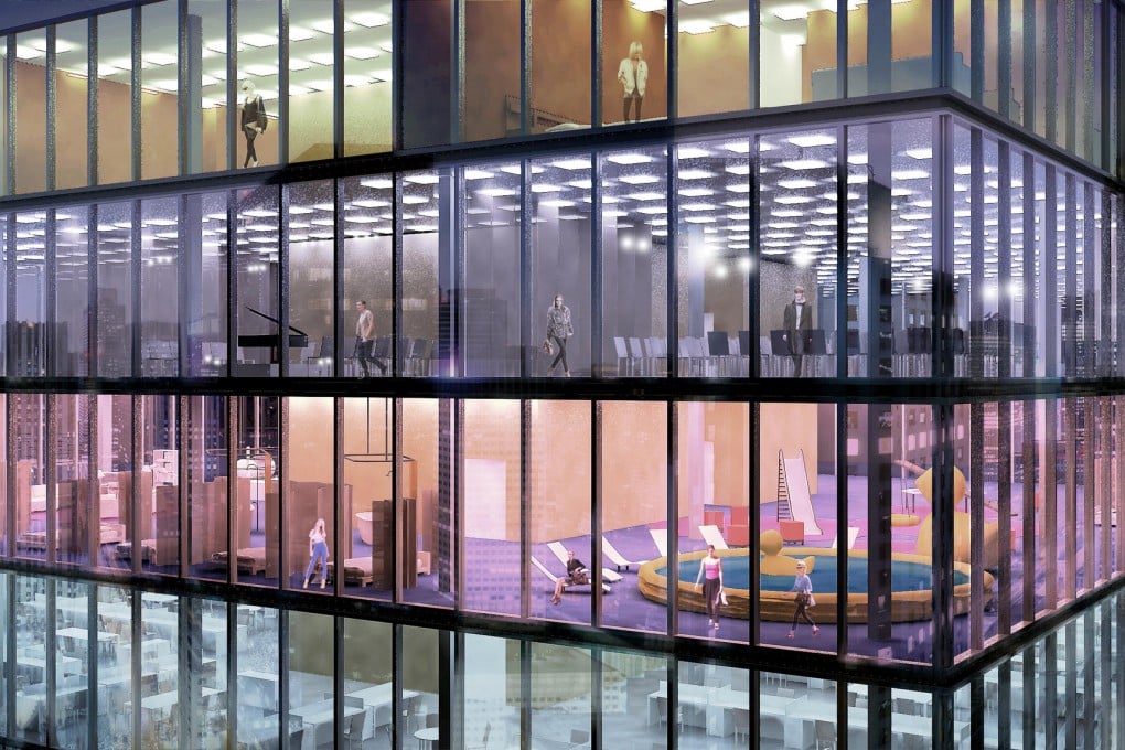 How a pop-up hotel in a city office block might look, with floors for different purposes. Photo: PinkCloud.dk