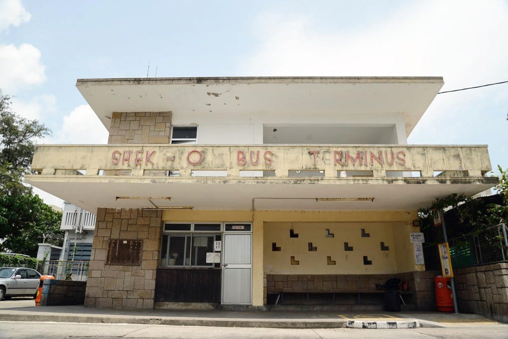 The Shek O building, which appeared in US film Contagion, is known for its cantilevered balcony and art-deco lettering. Photo: SCMP