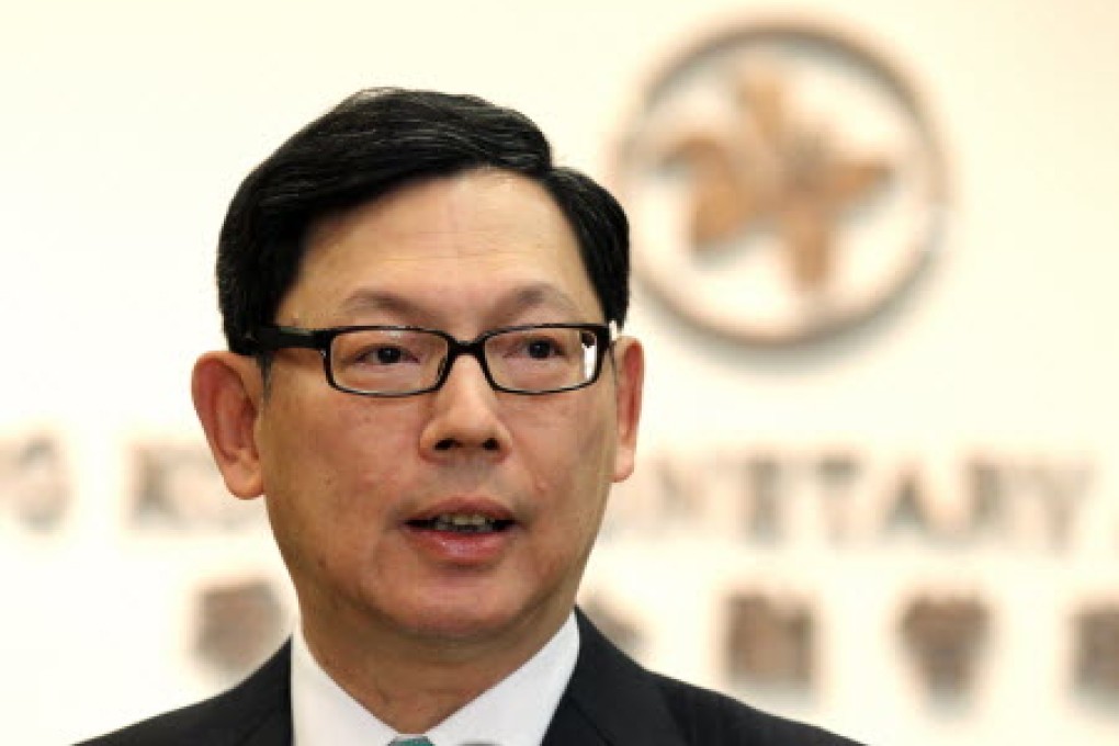 Norman Chan Tak-lam, chief executive of Hong Kong Monetary Authority. Photo: Edward Wong