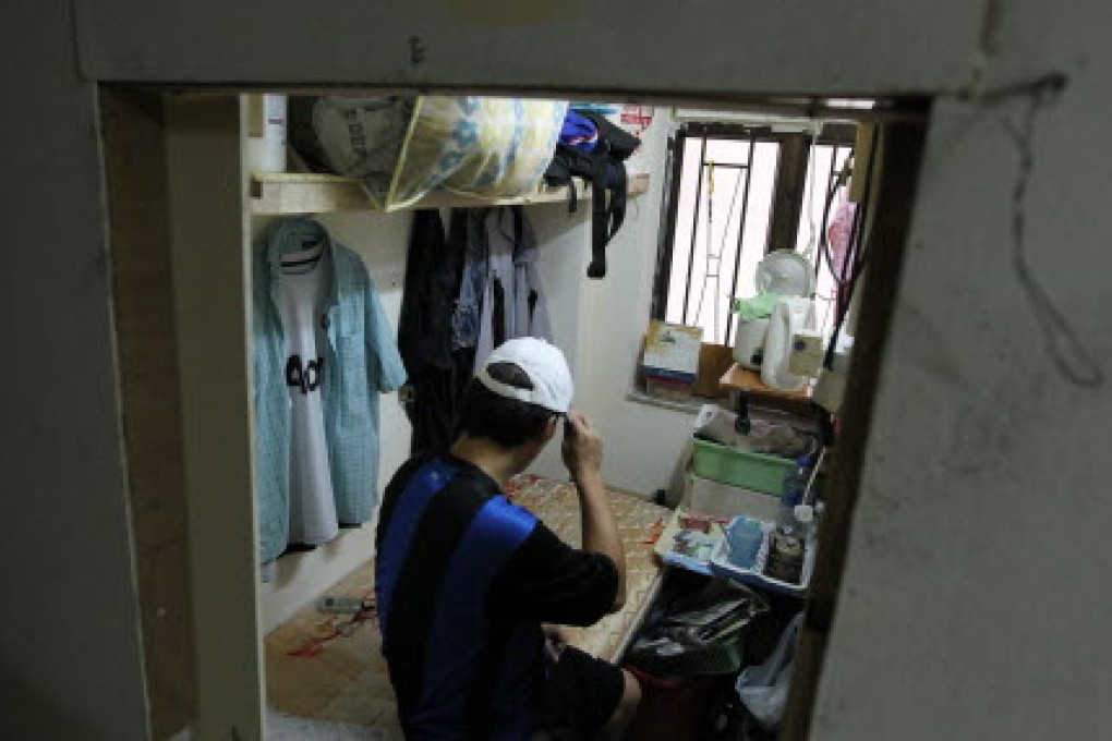 Subdivided flats in Hong Kong.