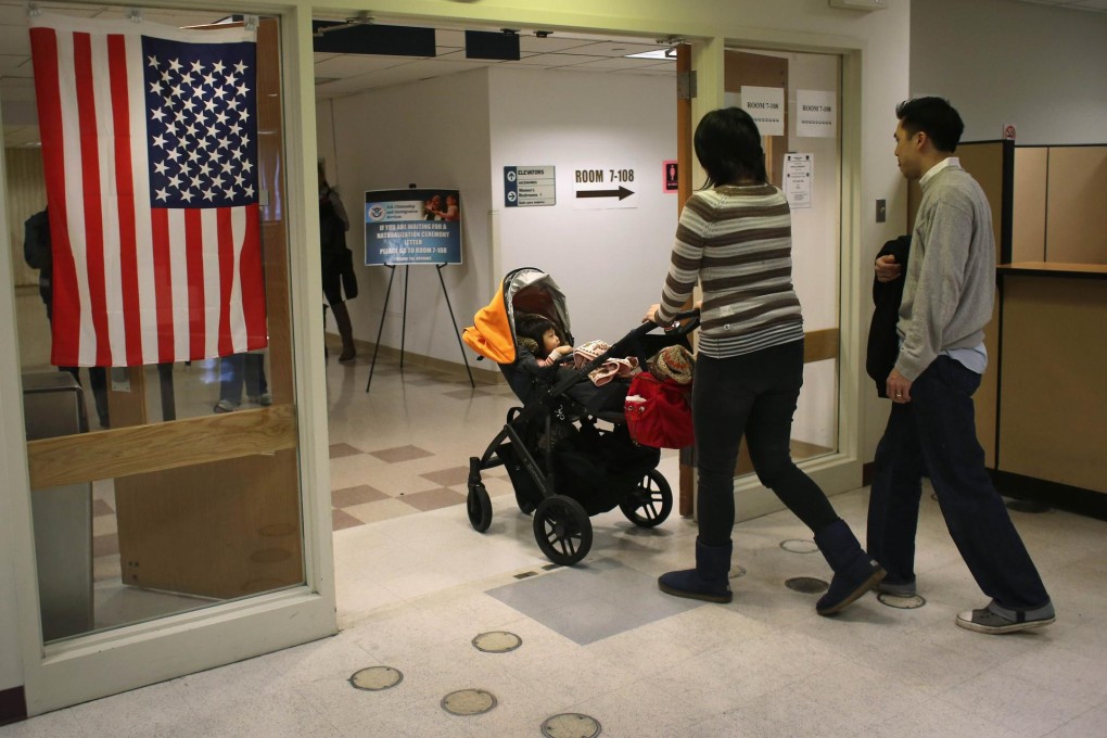 Immigration centres, such as this office in New York, are kept busy by Chinese keen to cement their legal status for residency in the United States. Photo: AFP