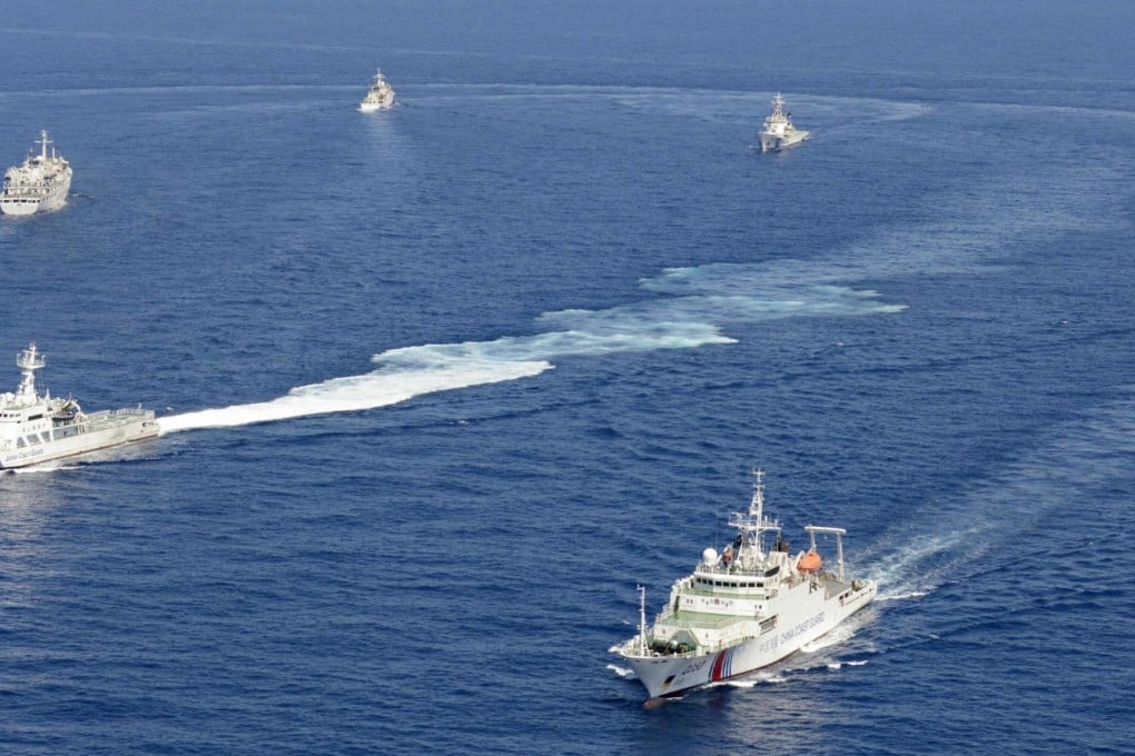 Vessels from the China Maritime Surveillance and the Japan Coast Guard are seen near disputed islands, called Senkakus in Japan and Diaoyus in China. Photo: Reuters