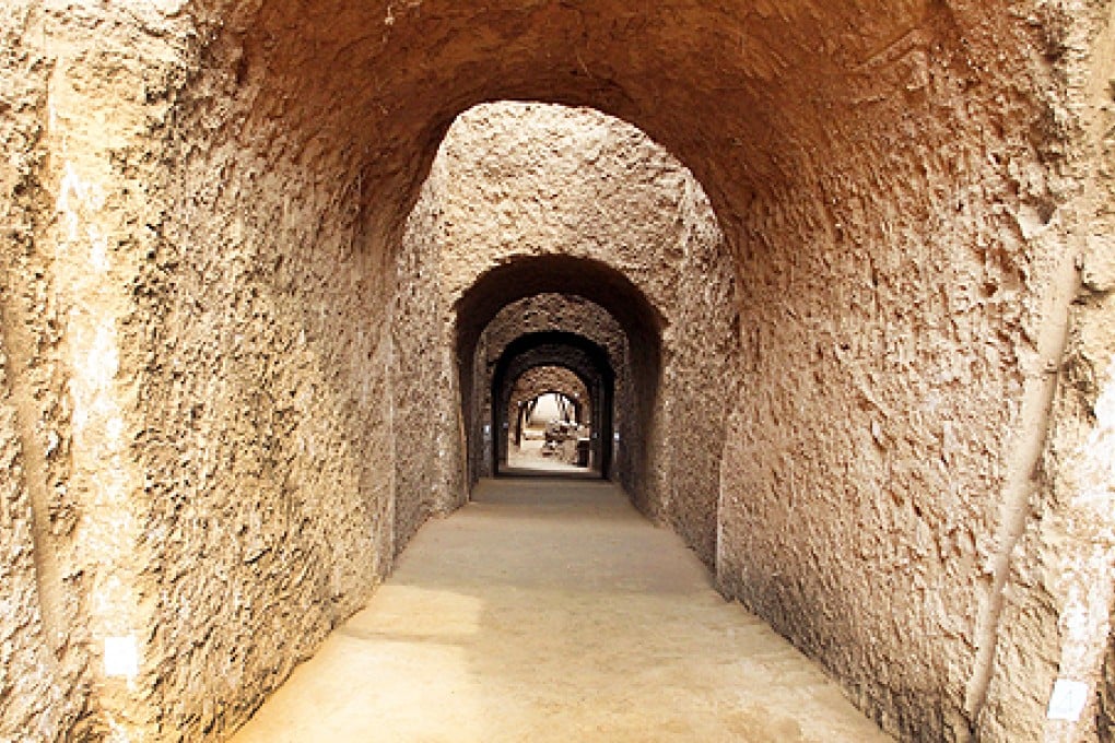 The newly discovered tomb of Shangguan Wan'er near an airport in Xianyang, northwest China's Shaanxi province. Photo: AFP