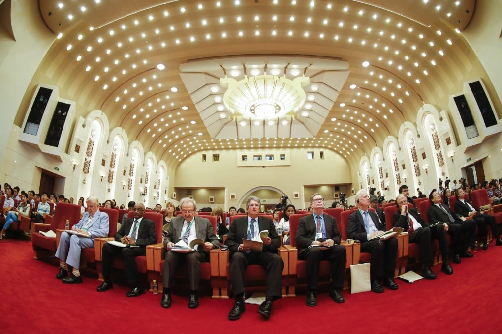 The Nobel Laureates Beijing Forum 2013 is held at the Great Hall of the People in Beijing, China. Photo: EPA