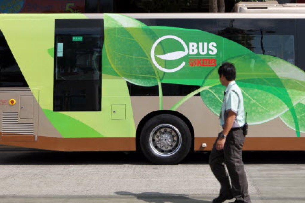 KMB introduced Hong Kong's first e-bus. Photo: Nora Tam