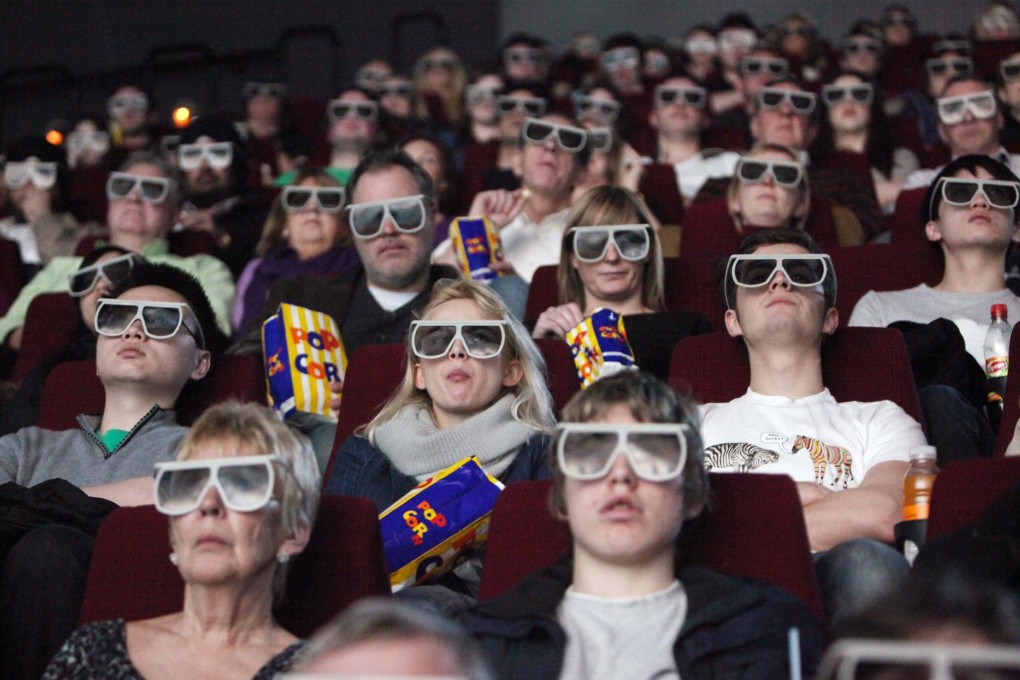 Imax cinemas show films in 3-D and 2-D on large-format screens.