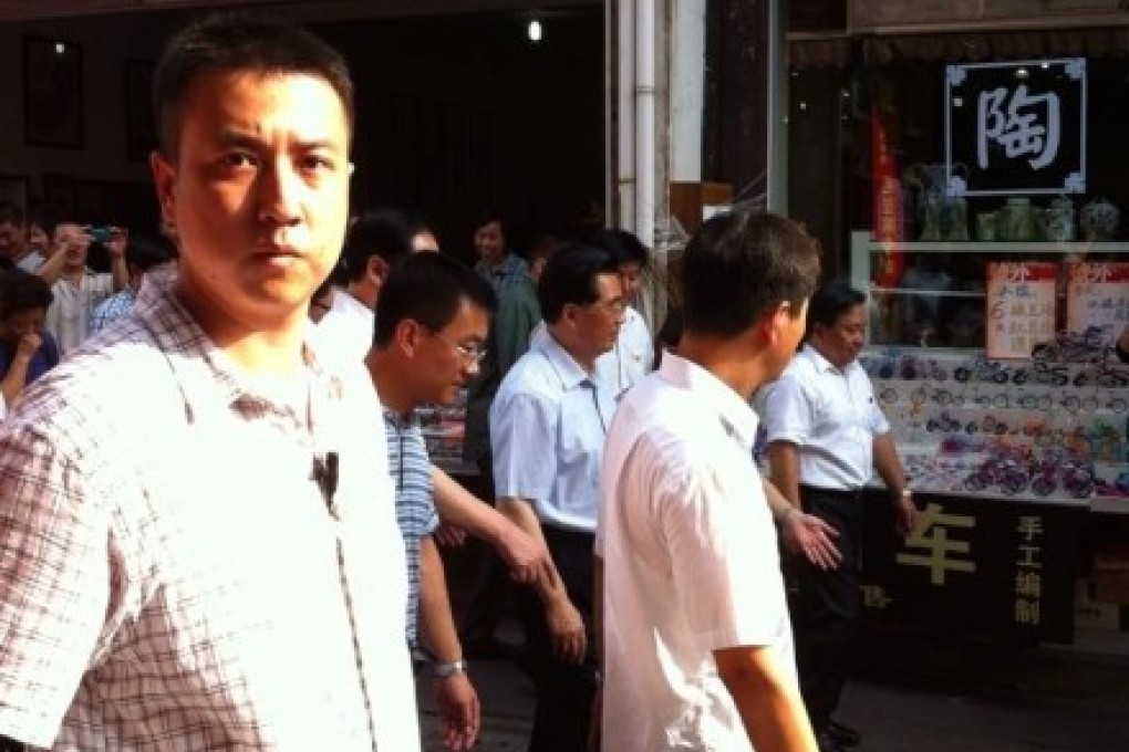 Hu Jintao seen in Huangshan, Hunan province, on Thursday.