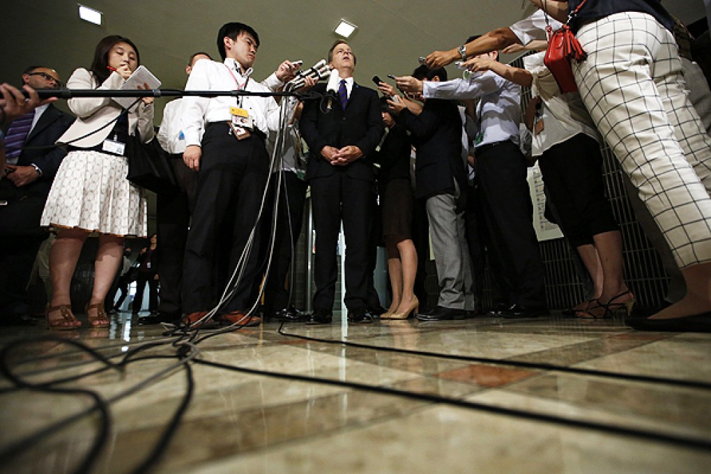 US Special Representative for North Korea Policy Glyn Davies speaks to the media in Tokyo. Photo: Reuters