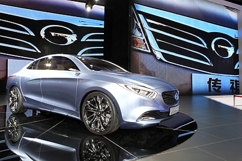 The Trumpchi E-jet will feature in 'Transformers: Age of Extinction', the fourth in the popular movie franchise due for release next year. Photo: Reuters