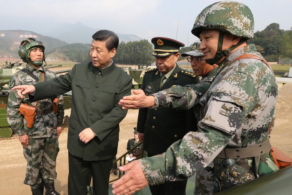Xi Jinping inspects the troops after taking power. Photo: Xinhua