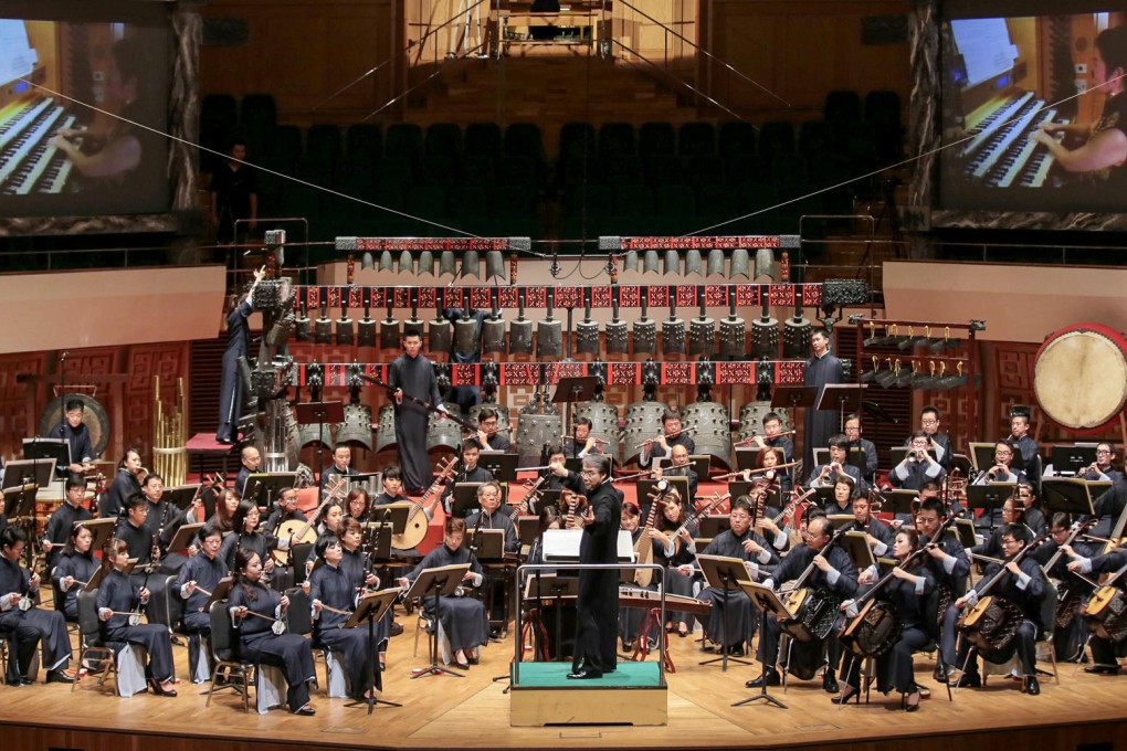 The Hong Kong Chinese Orchestra with bells on. Photo: SCMP Pictures