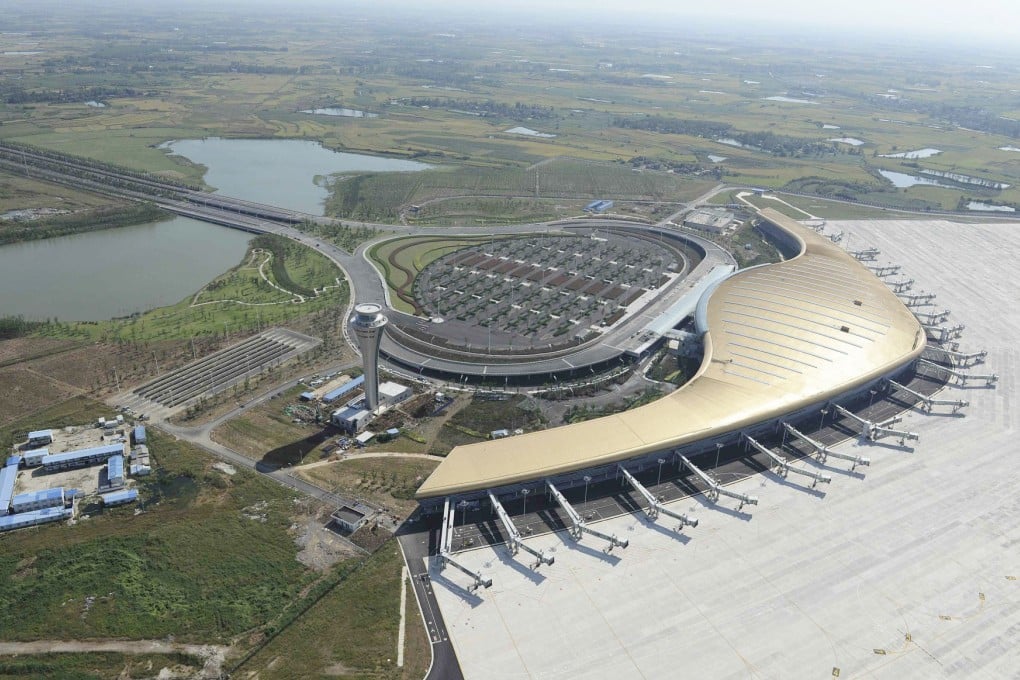 An aerial view of newly-built Hefei Xinqiao International Airport in Hefei. Photo: Reuters